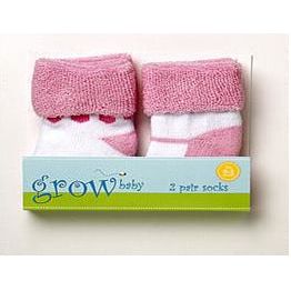Grow Baby Girl 2 Piece Terry Socks | Little Baby.
