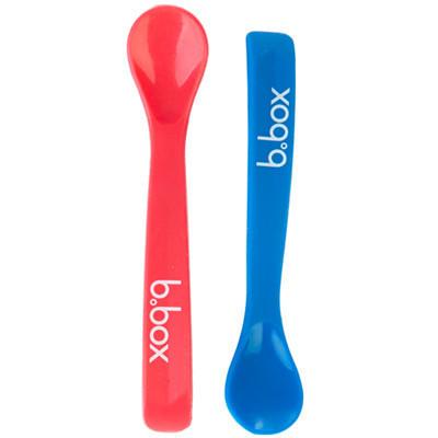 B.Box Baby Spoon (Red/Blue Pack) | Little Baby.
