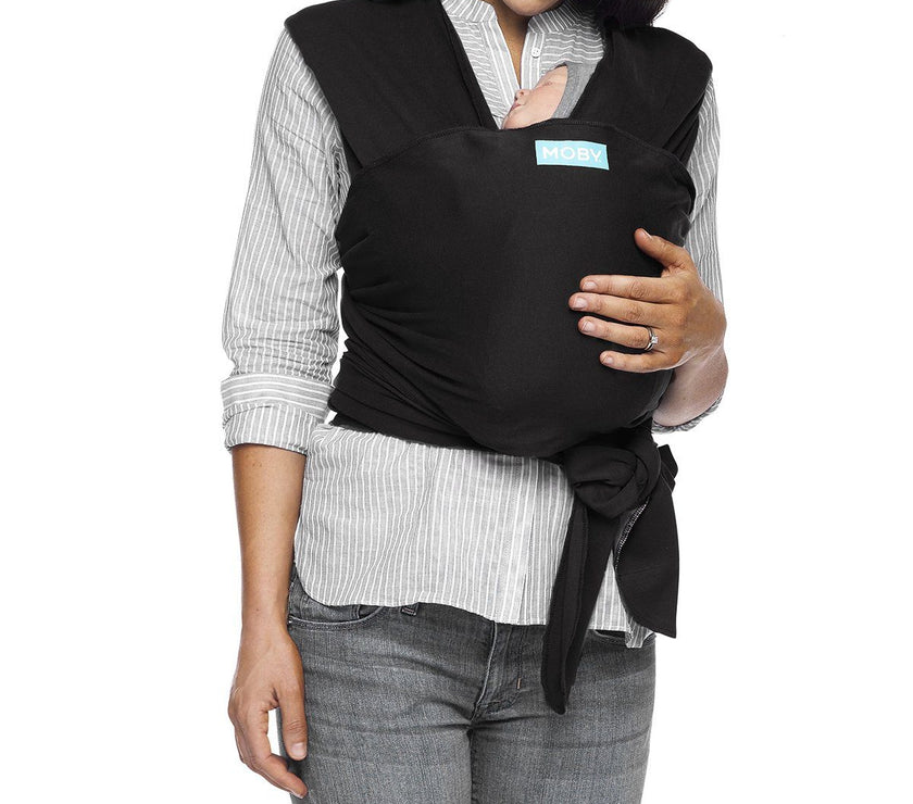 MOBY Wrap Classic 100% Cotton - Black | Little Baby.