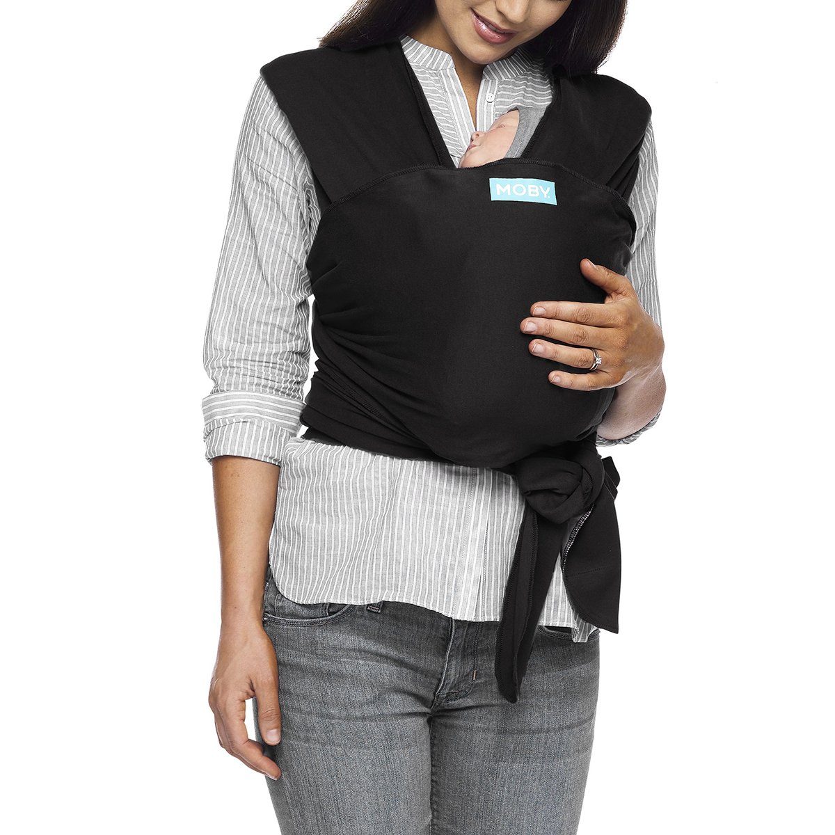 MOBY Wrap Classic 100% Cotton - Black | Little Baby.