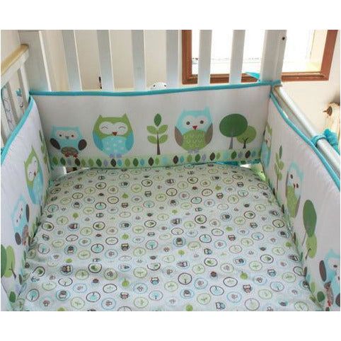 8 Pieces Bedding Set – Green Owl | Little Baby.