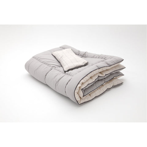 LOLBaby 100% Premium Cotton Bedding Set - Check Grey | Little Baby.
