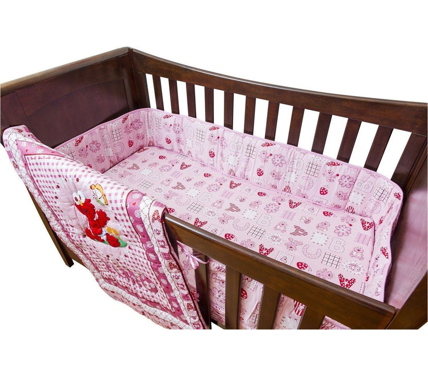 Sesame 3 PC Crib Set - ABC Pink | Little Baby.
