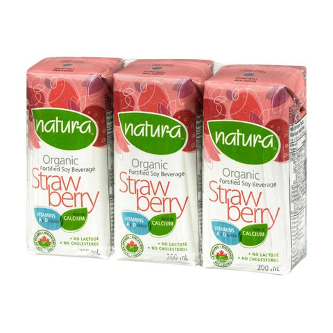 Natur-a Enriched Soy Beverage - Strawberry (Organic), 200 ml. | Little Baby.