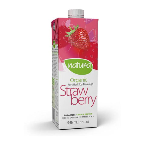 Natur-a Enriched Soy Beverage - Strawberry (Organic), 946 ml. | Little Baby.