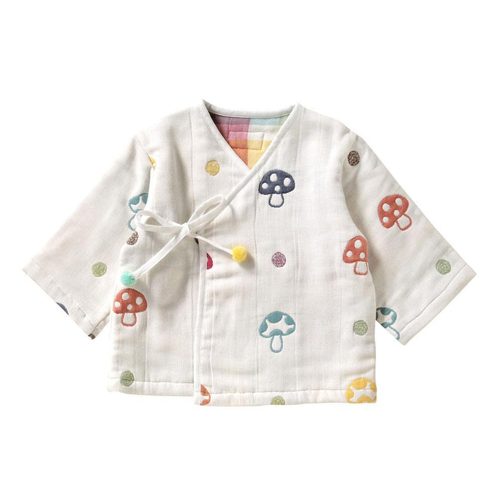 Hoppetta Champignon Fukufuku 6-Gauze Night Robe | Little Baby.