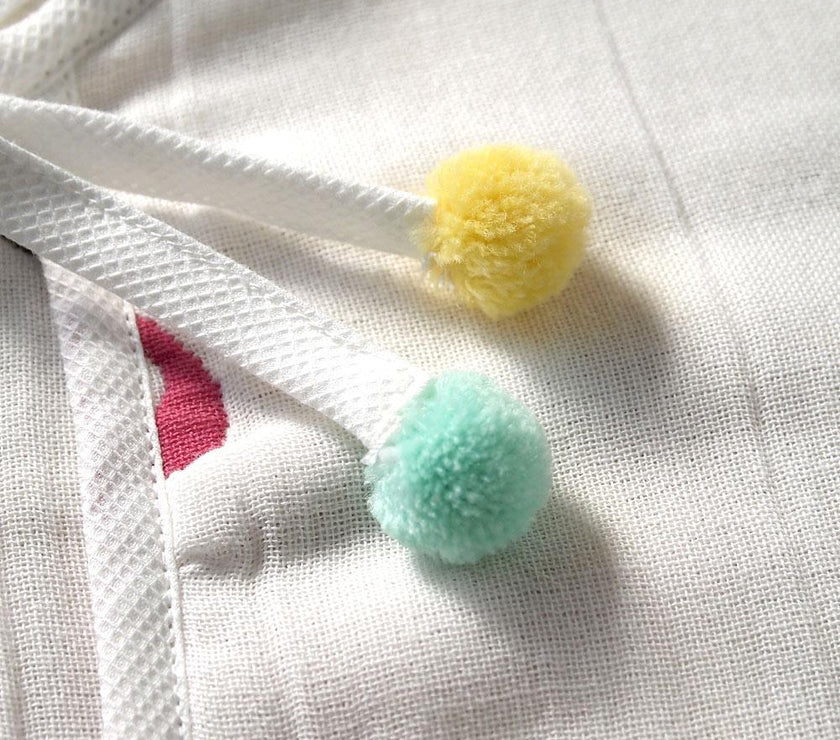 Hoppetta Champignon Fukufuku 6-Gauze Night Robe | Little Baby.