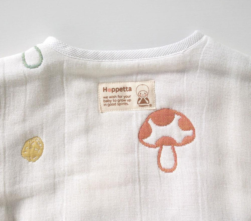 Hoppetta Champignon Fukufuku 6-Gauze Night Robe | Little Baby.