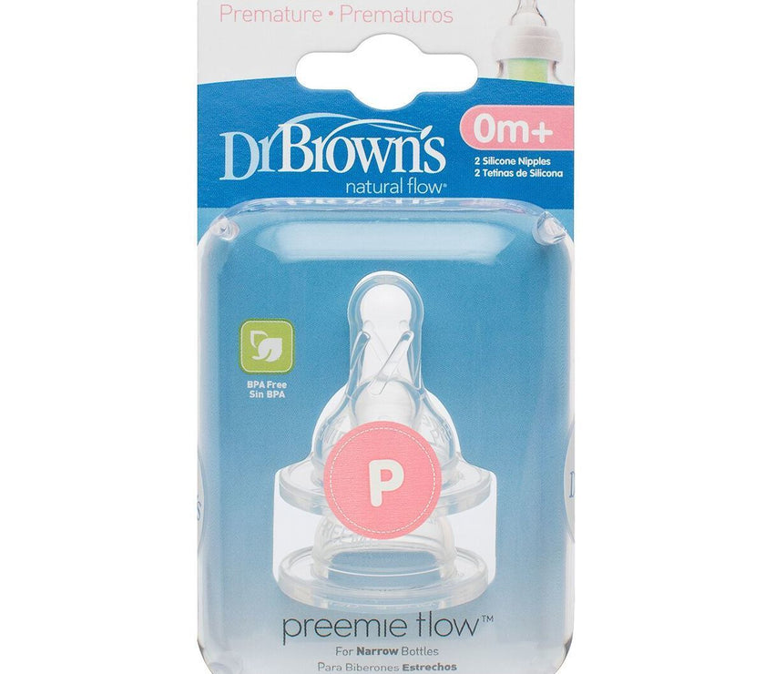 Dr Brown's Options Preemie Bottle Teats Pack - 0m+ Premature Babies BPA Free | Little Baby.