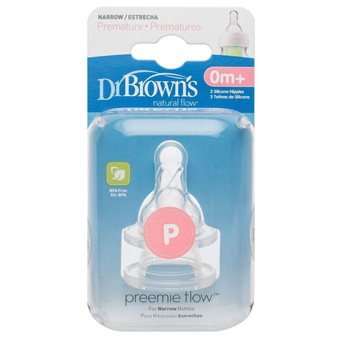 Dr Brown's Options Preemie Bottle Teats Pack - 0m+ Premature Babies BPA Free | Little Baby.