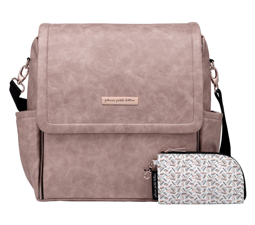 Petunia Pickle Bottom Boxy Backpack: Dusty Rose Matte Leatherette