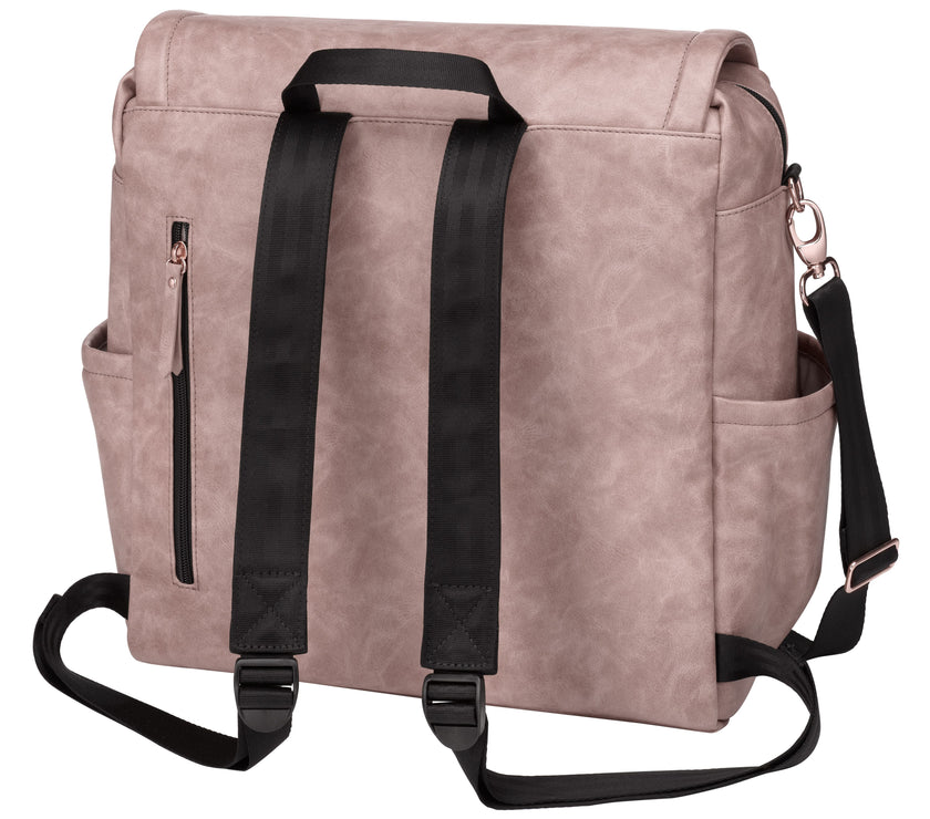 Petunia Pickle Bottom Boxy Backpack: Dusty Rose Matte Leatherette