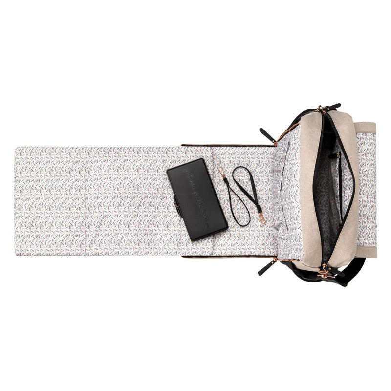 Petunia Pickle Bottom Boxy Backpack: Sand/Black-4