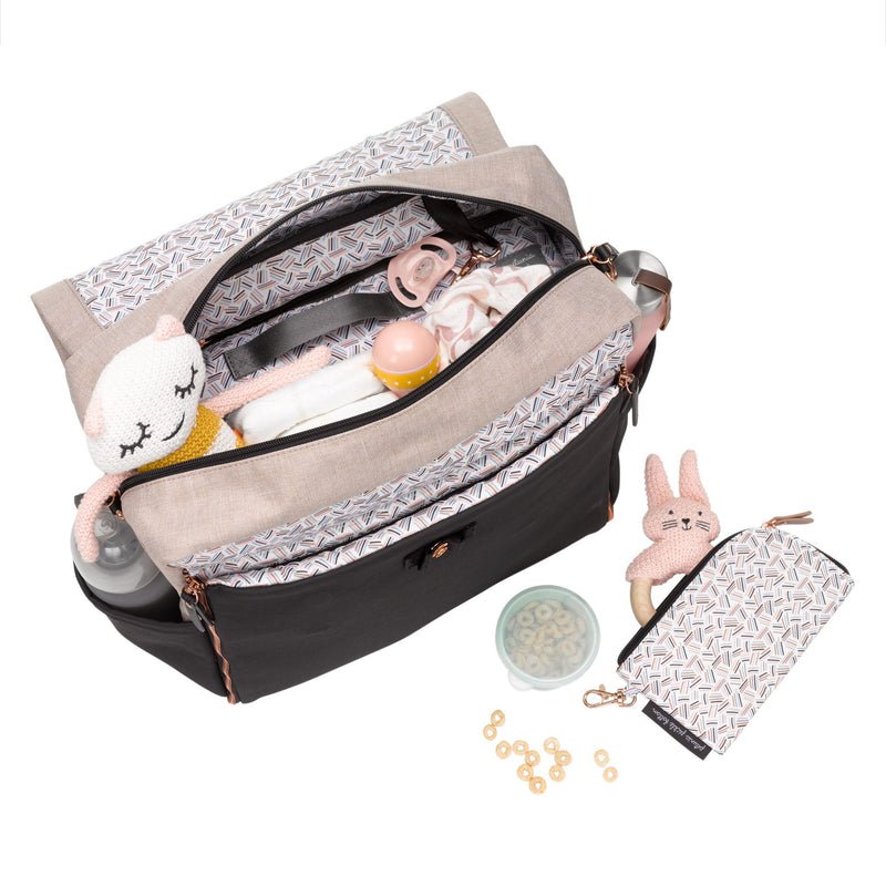 Petunia Pickle Bottom Boxy Backpack: Sand/Black-3