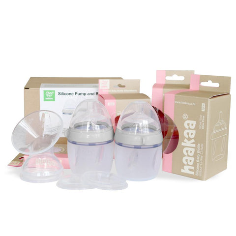 Haakaa Generation 3 Silicone Breast Pump and Bottle Pack (Complete Set) | Little Baby.