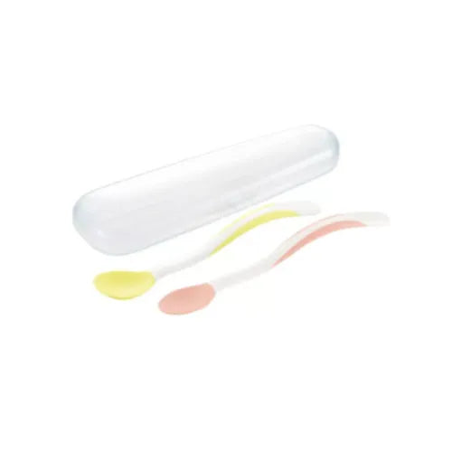 Richell T.L.I Soft Feeding Spoon Set with Case 2 Set-1