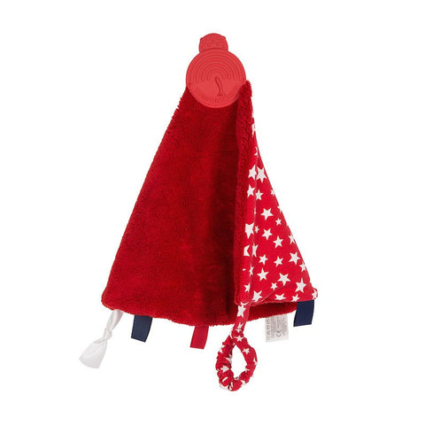 Cheeky Chompers Comfortchew Comforter - Red Stars | Little Baby.
