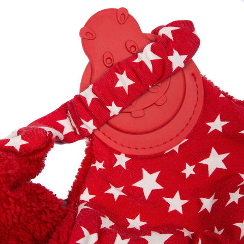 Cheeky Chompers Comfortchew Comforter - Red Stars | Little Baby.