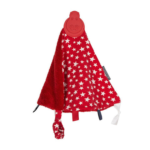 Cheeky Chompers Comfortchew Comforter - Red Stars | Little Baby.