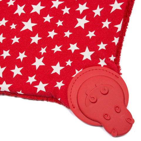 Cheeky Chompers Comfortchew Comforter - Red Stars | Little Baby.