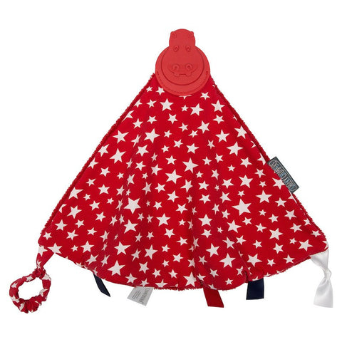 Cheeky Chompers Comfortchew Comforter - Red Stars | Little Baby.