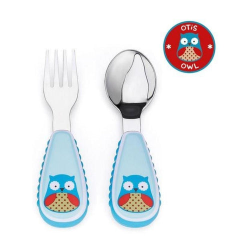 Skip Hop Zootensils Fork & Spoon - Owl | Little Baby.
