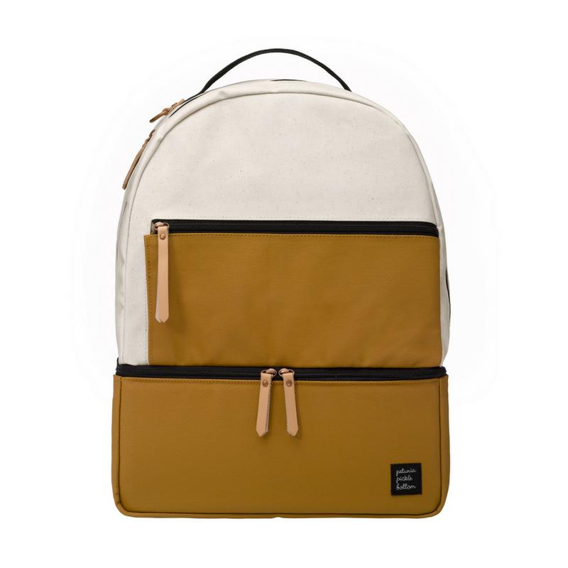 Petunia Pickle Bottom Axis Backpack: Caramel/Black | Little Baby.