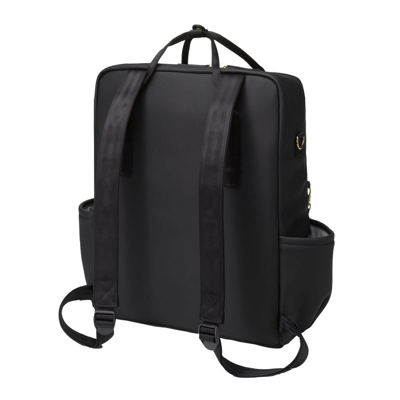 Petunia Pickle Bottom Balance Backpack: Black Leatherette | Little Baby.