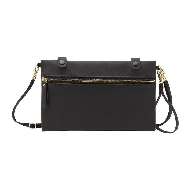 Petunia Pickle Bottom Balance Backpack: Black Leatherette | Little Baby.