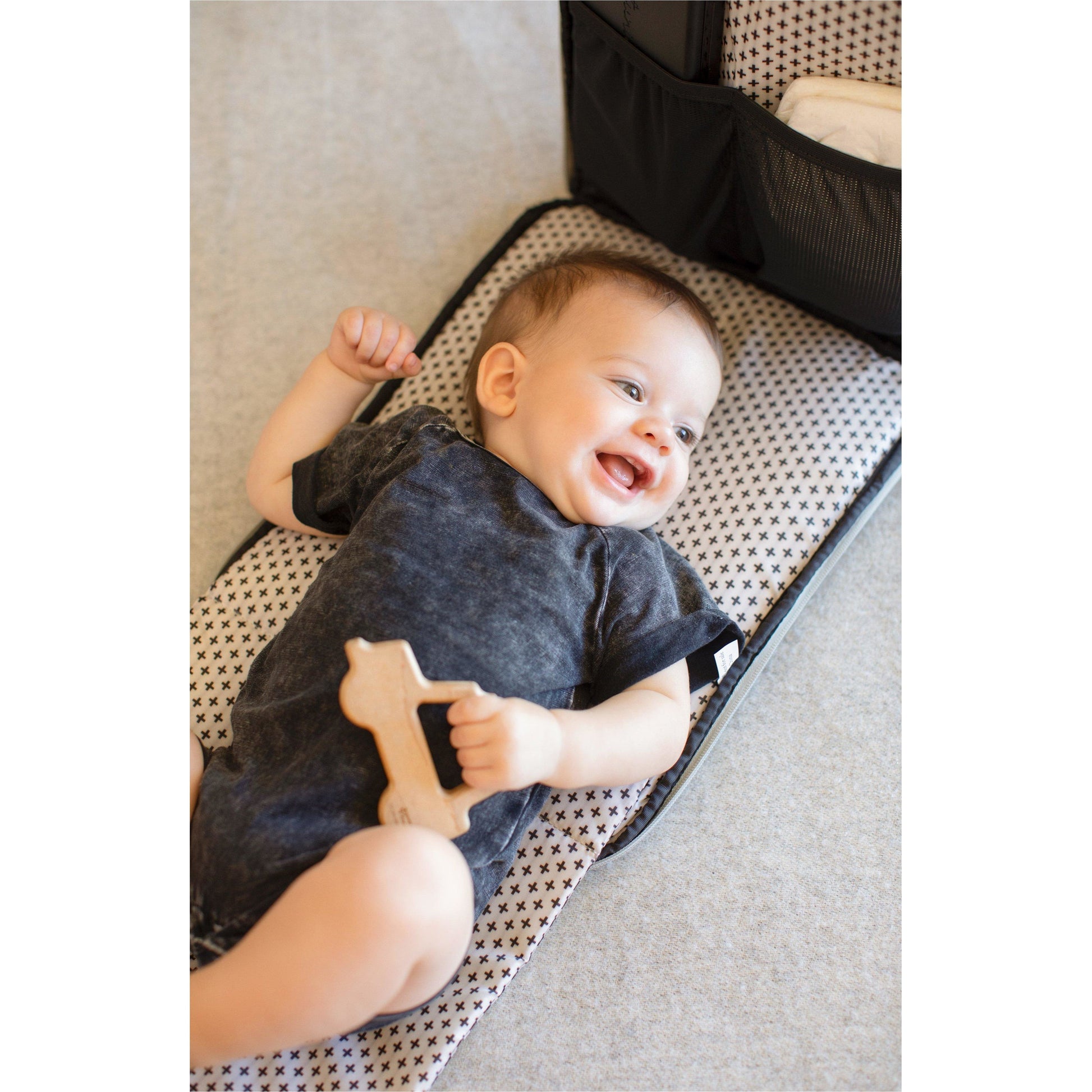 Petunia Pickle Bottom Work + Play Backpack - Grey Neoprene | Little Baby.