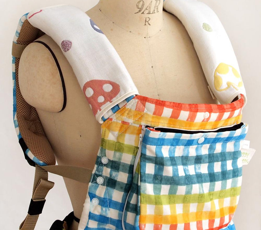 Hoppetta Champignon 6-fold Gauze Drool Pad Long | Little Baby.