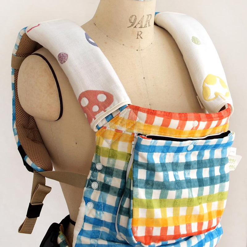 Hoppetta Champignon 6-fold Gauze Drool Pad Long | Little Baby.