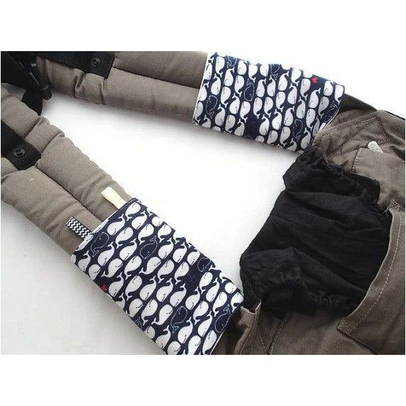 Jinglebib Drool Pad - Navy White Whale Nautical | Little Baby.