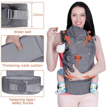 Lucky Baby Ergonomical Baby Carrier - Dark Grey