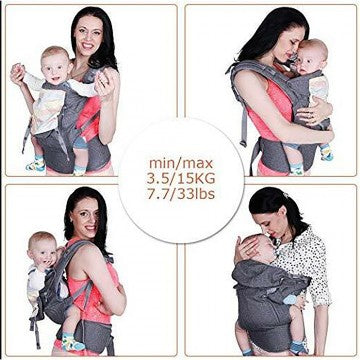 Lucky Baby Ergonomical Baby Carrier - Dark Grey