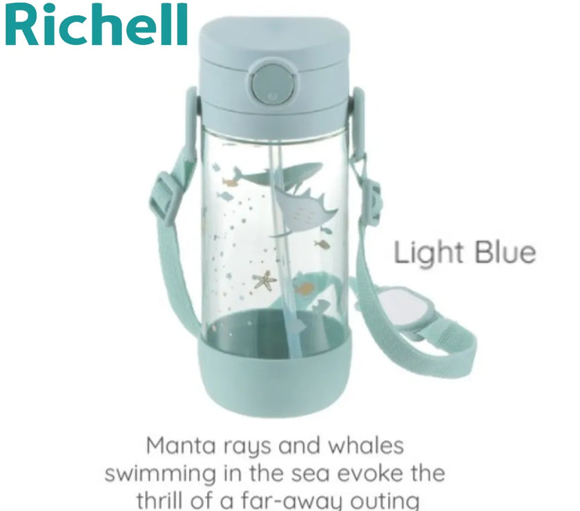 Richell AXSTARS Straw Bottle 450ml