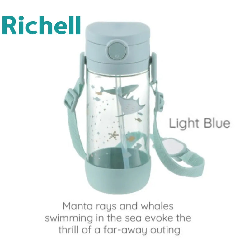 Richell AXSTARS Straw Bottle 450ml-3