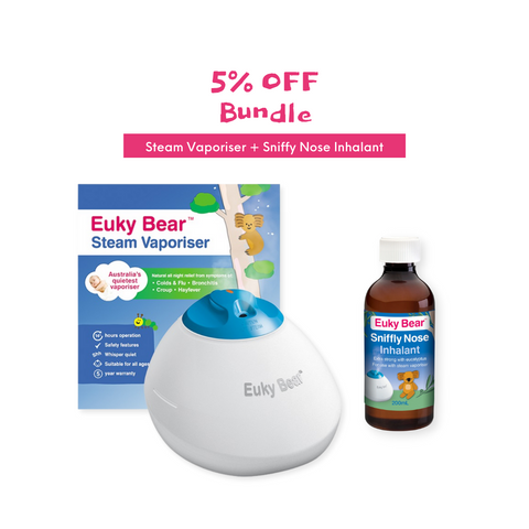 [Bundle] Euky Bear Steam Vaporiser + Euky Bear Sniffly Nose Inhalant 200ml