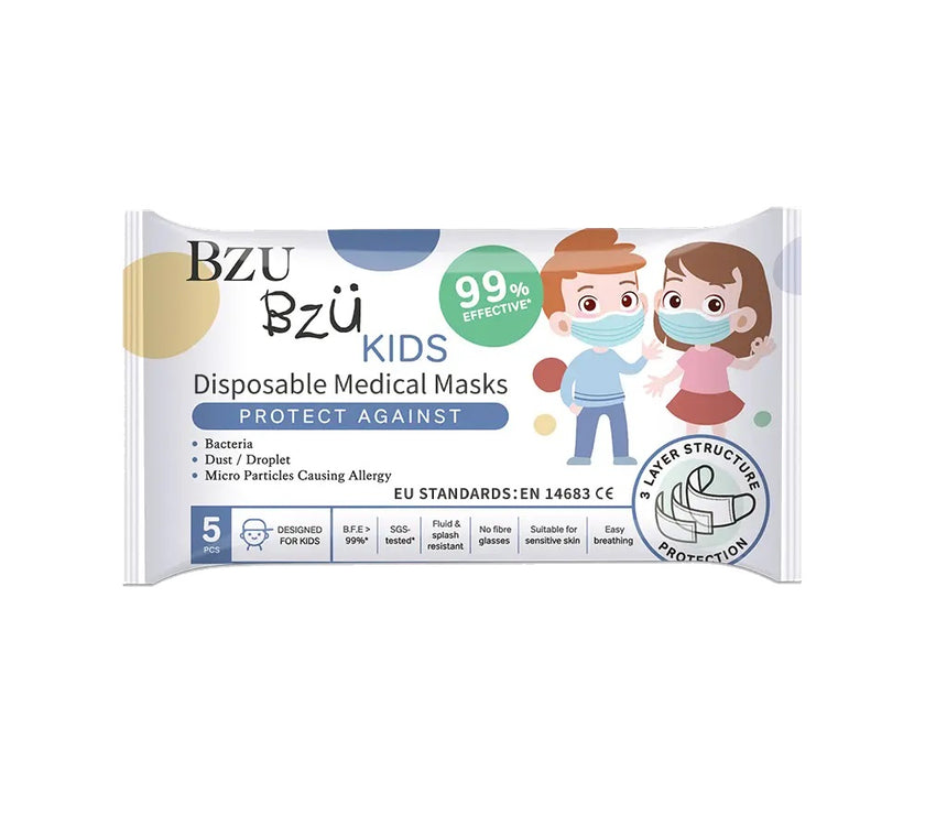 BZU BZU Kids Disposable Medical Mask (5 Pack) | Little Baby.