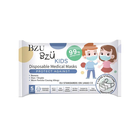 BZU BZU Kids Disposable Medical Mask (5 Pack) | Little Baby.
