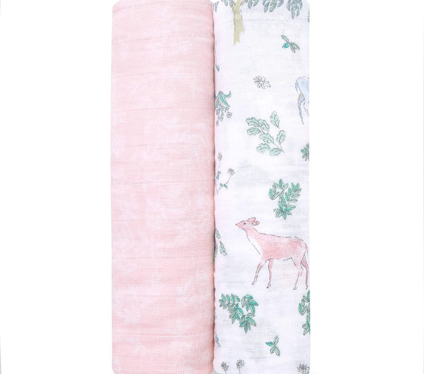 Aden + Anais essentials silky soft muslin swaddle 2-pack - Fantasy