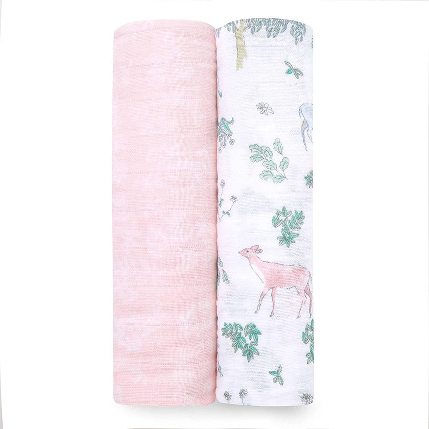 Aden + Anais essentials silky soft muslin swaddle 2-pack - Fantasy