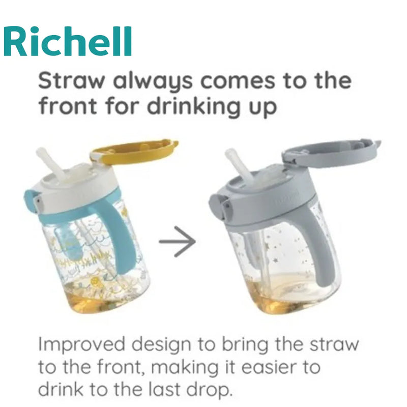 Richell AXSTARS Straw Bottle 450ml-5