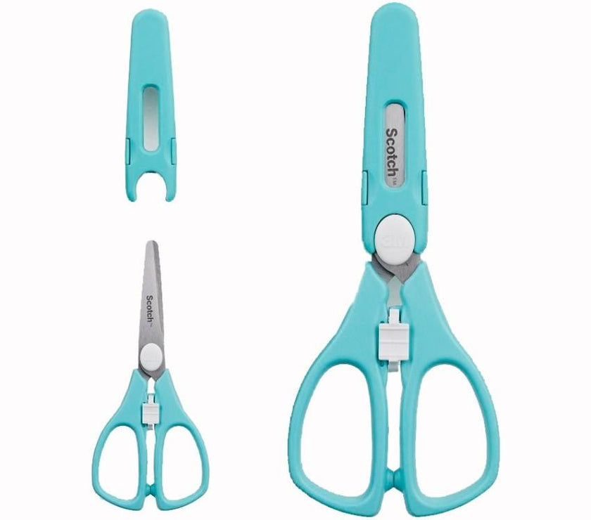 3M Scotch Portable Anti-Bacterial Food Scissors For Baby Food - Teal | Little Baby.