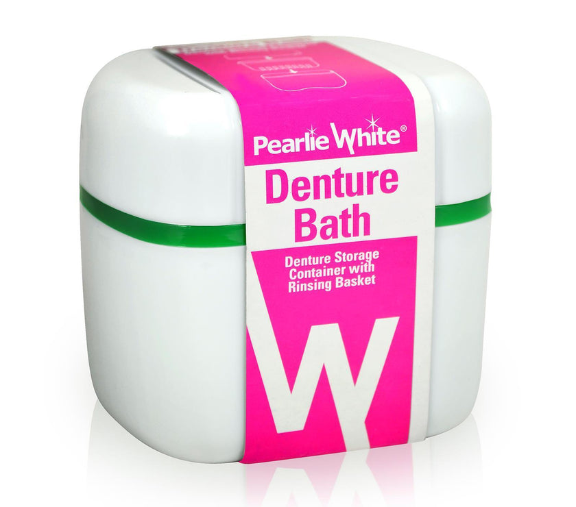 Denture Bath | Denture Container With Rinsing Basket | Little Baby.