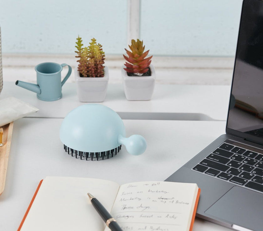 For Beaut Pure Me Detangling & Oil Removal Hair Brush - Aqua Mint Green (Made In Korea) | Little Baby.