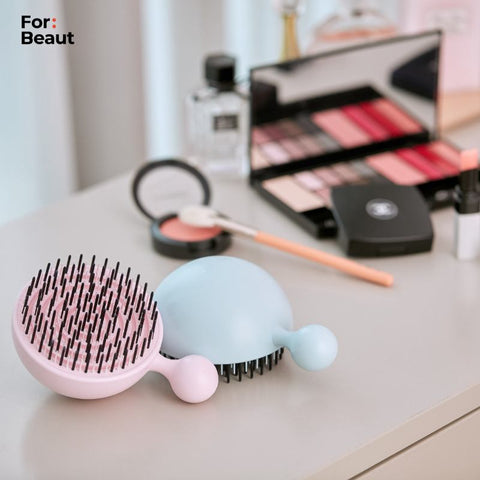 For Beaut Pure Me Detangling & Oil Removal Hair Brush - Aqua Mint Green (Made In Korea) | Little Baby.