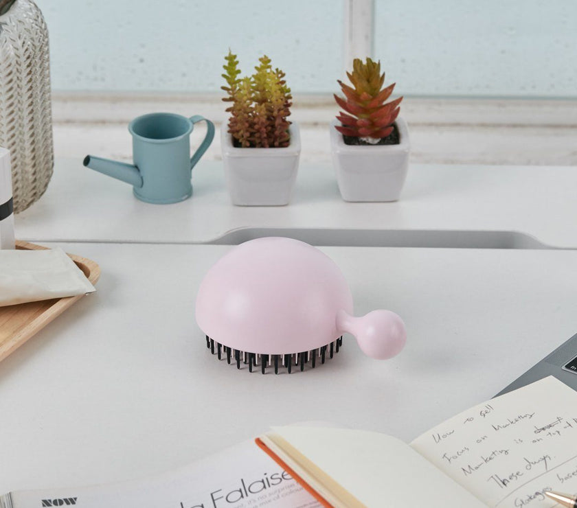 For Beaut Pure Me Detangling & Oil Removal Hair Brush - Cherry Blossom Pink (Made In Korea) | Little Baby.