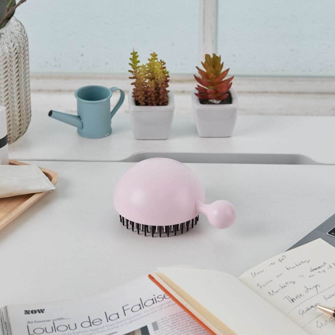 For Beaut Pure Me Detangling & Oil Removal Hair Brush - Cherry Blossom Pink (Made In Korea) | Little Baby.