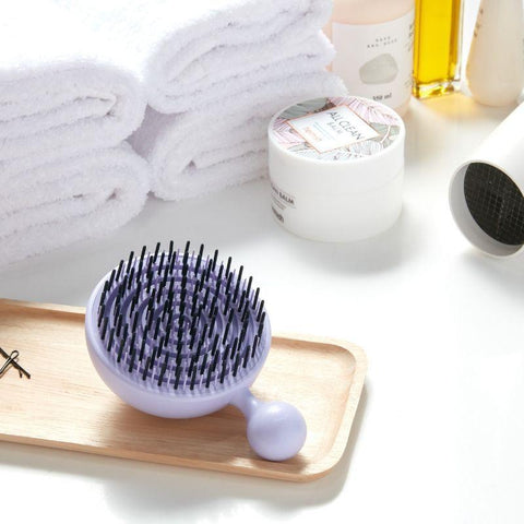 For Beaut Pure Me Detangling & Oil Removal Hair Brush - Serendipity Purple (Made in Korea) | Little Baby.